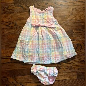 Andy and Evan Plaid 18-24m Dress with Matching Bloomers
